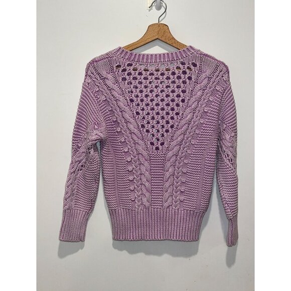 Veronica Beard Lilac Eleonor Cotton Crewneck Sweater Size Small Womens ($398) - Picture 7 of 10